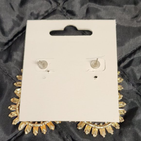 Blue circle  pierced Earing. - Picture 4 of 4